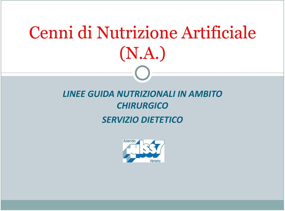 GUIDA NUTRIZIONALI IN