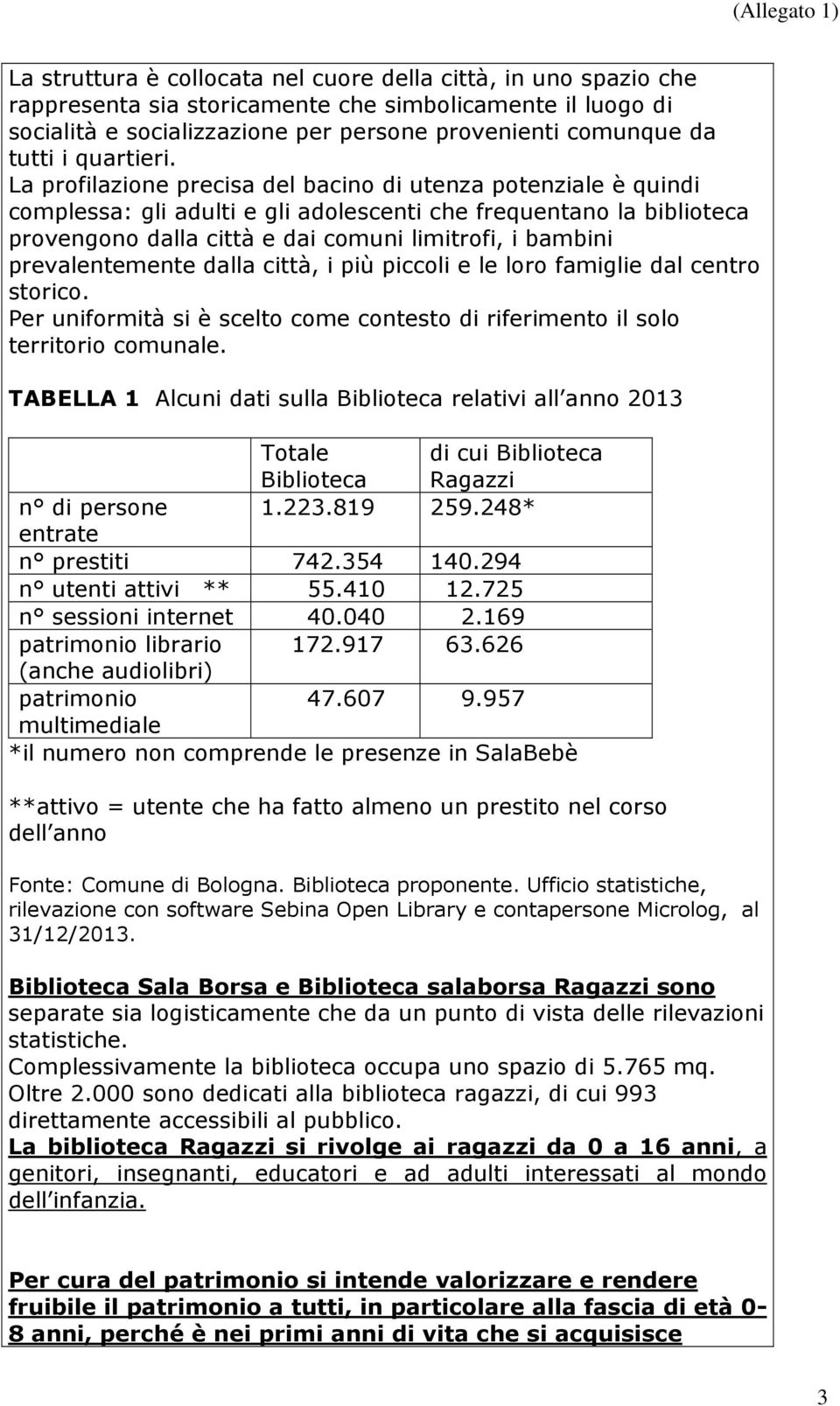 La profilazione precisa del bacino di utenza potenziale è quindi complessa: gli adulti e gli adolescenti che frequentano la biblioteca provengono dalla città e dai comuni limitrofi, i bambini