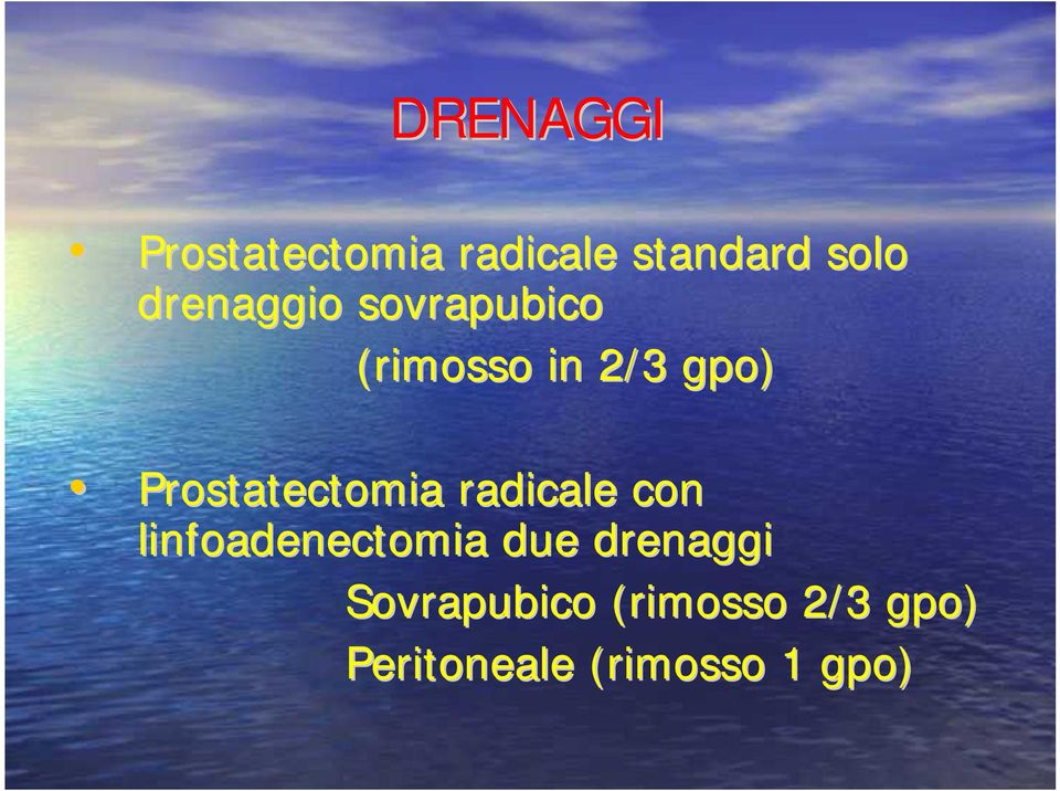 Prostatectomia radicale con linfoadenectomia due