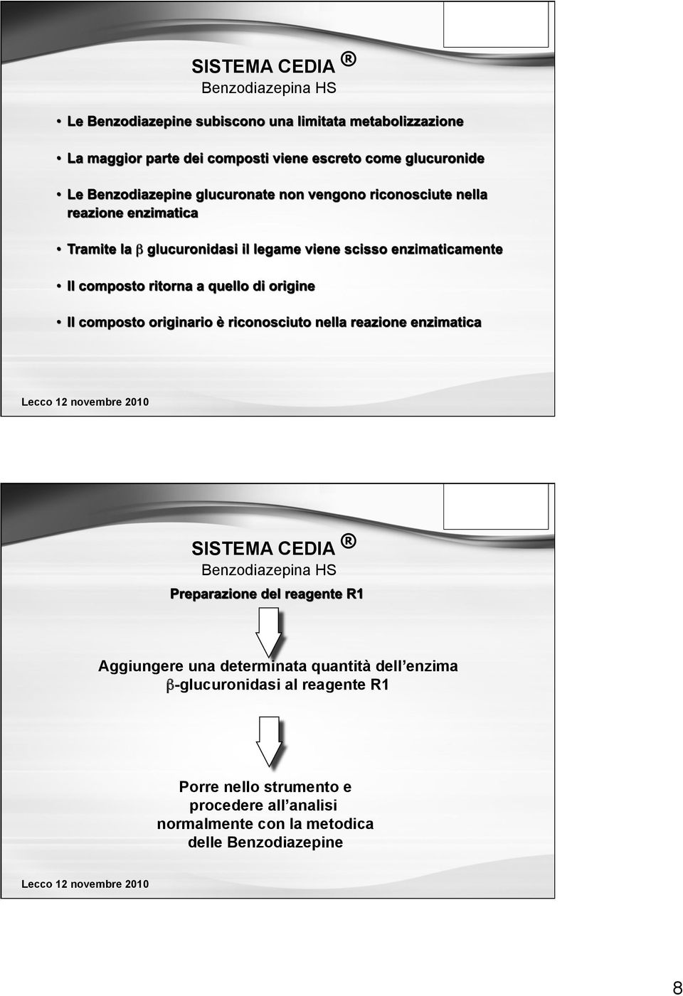 reagente R1 Porre nello strumento e procedere all