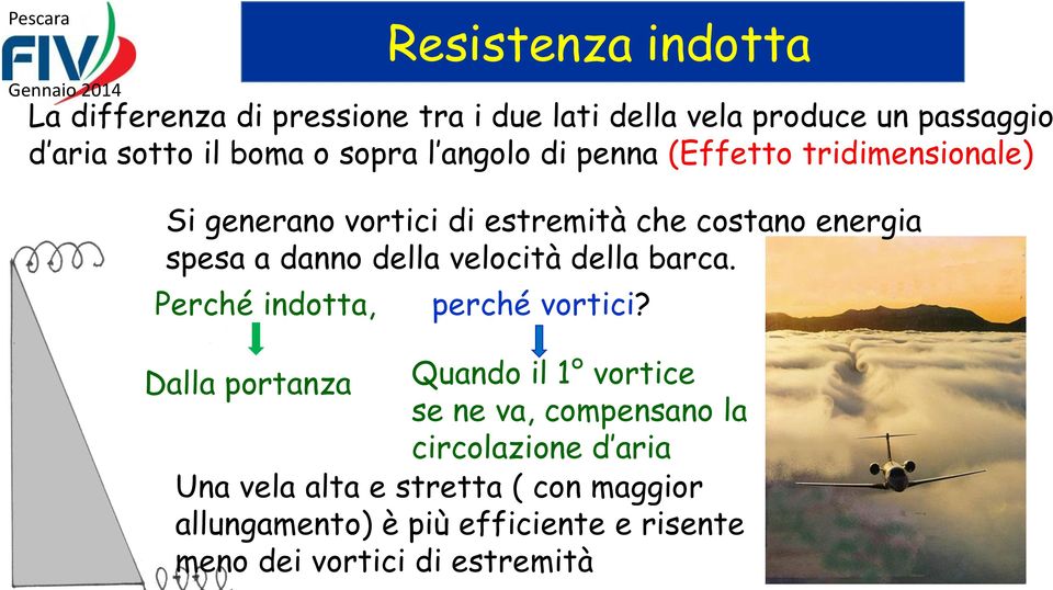 della velocità della barca. Perché indotta, perché vortici?