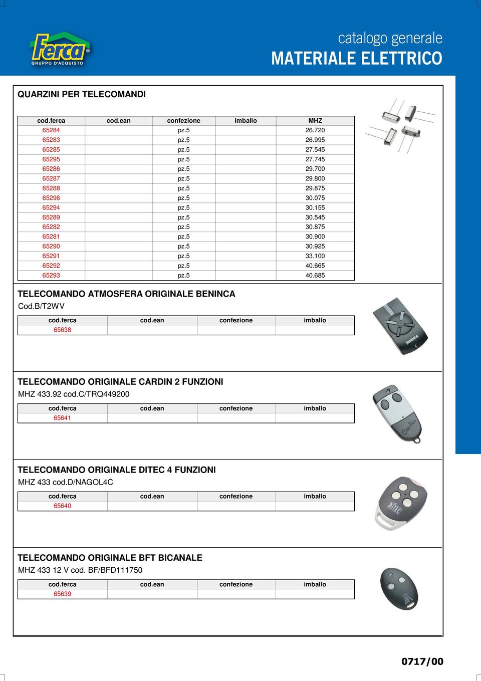 925 33.100 40.665 40.685 TELECOMANDO ATMOSFERA ORIGINALE BENINCA Cod.B/T2WV 65638 TELECOMANDO ORIGINALE CARDIN 2 FUNZIONI MHZ 433.92 cod.