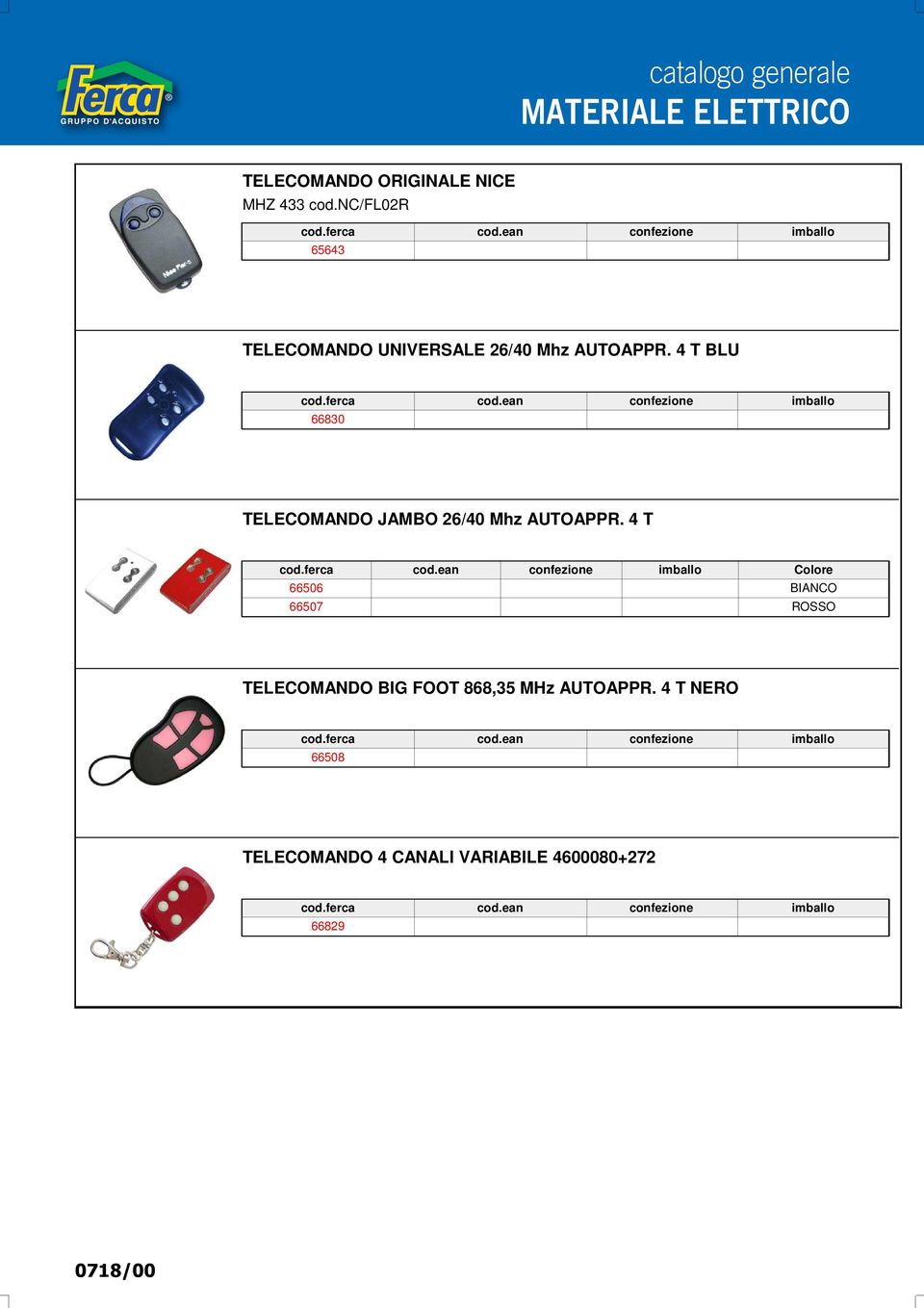 4 T BLU 66830 TELECOMANDO JAMBO 26/40 Mhz AUTOAPPR.