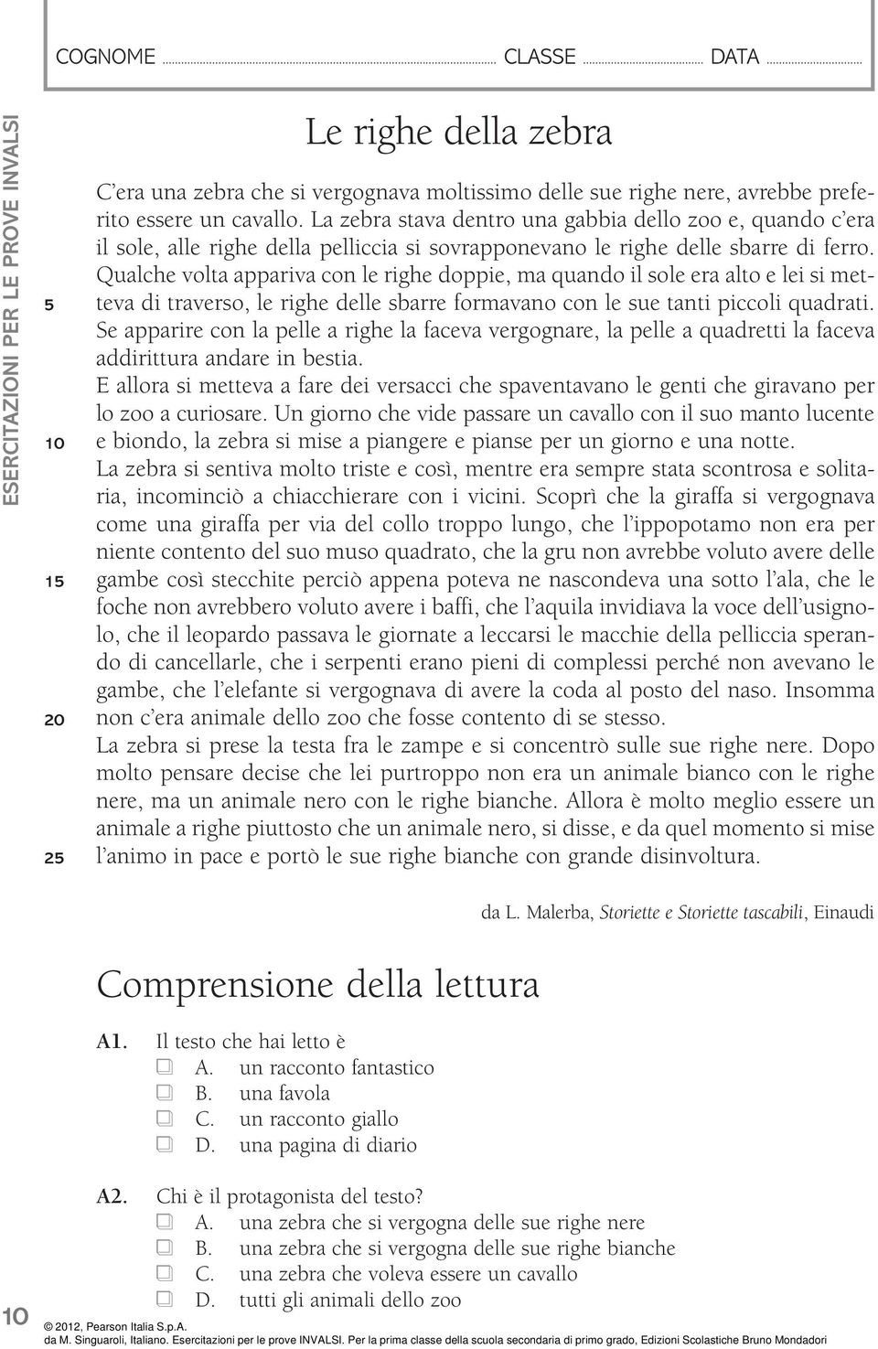 Qualche volta appariva con le righe doppie, ma quando il sole era alto e lei si metteva di traverso, le righe delle sbarre formavano con le sue tanti piccoli quadrati.