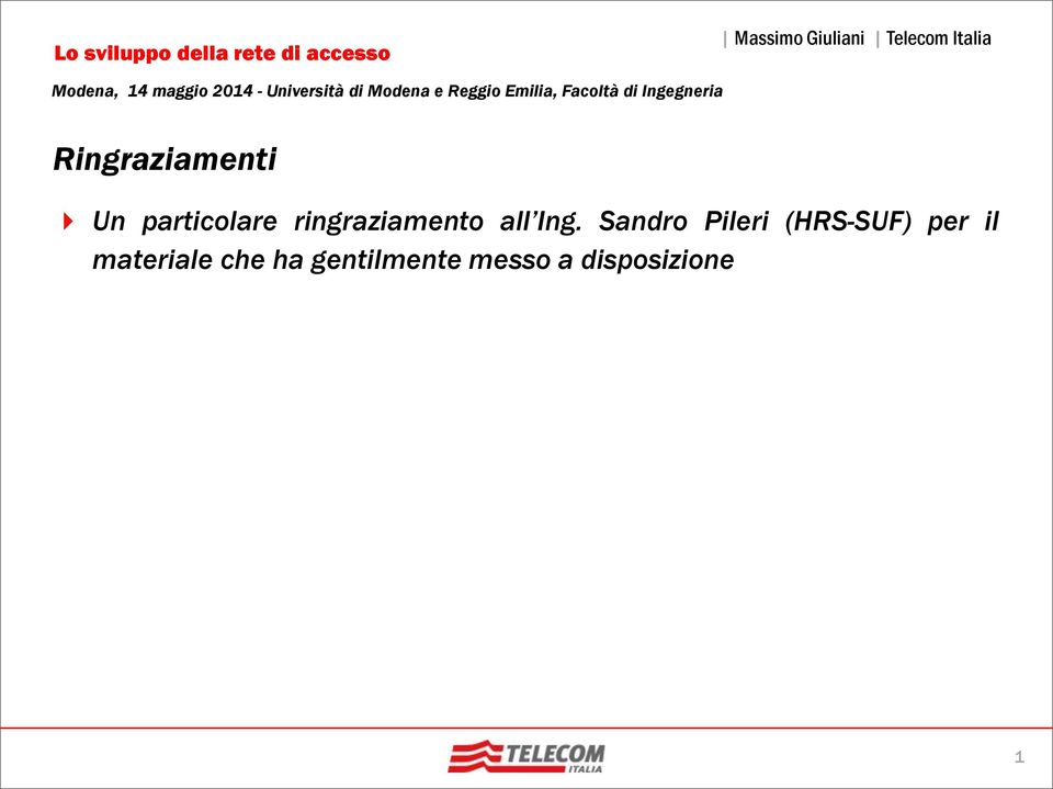 Sandro Pileri (HRS-SUF) per il