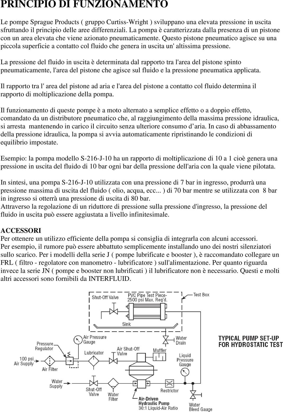 Questo pistone pneumatico agisce su una piccola superficie a contatto col fluido che genera in uscita un' altissima pressione.