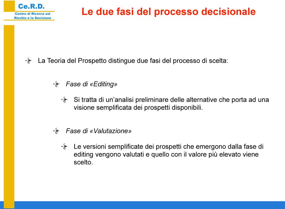 visione semplificata dei prospetti disponibili.