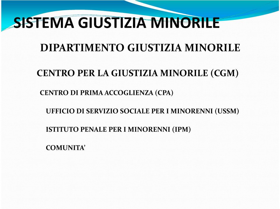 PRIMA ACCOGLIENZA (CPA) UFFICIO DI SERVIZIO SOCIALE PER I