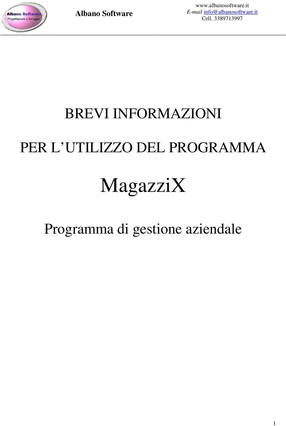 PROGRAMMA MagazziX