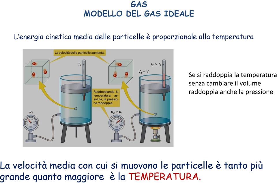 cambiare il volume raddoppia anche la pressione La velocità media con