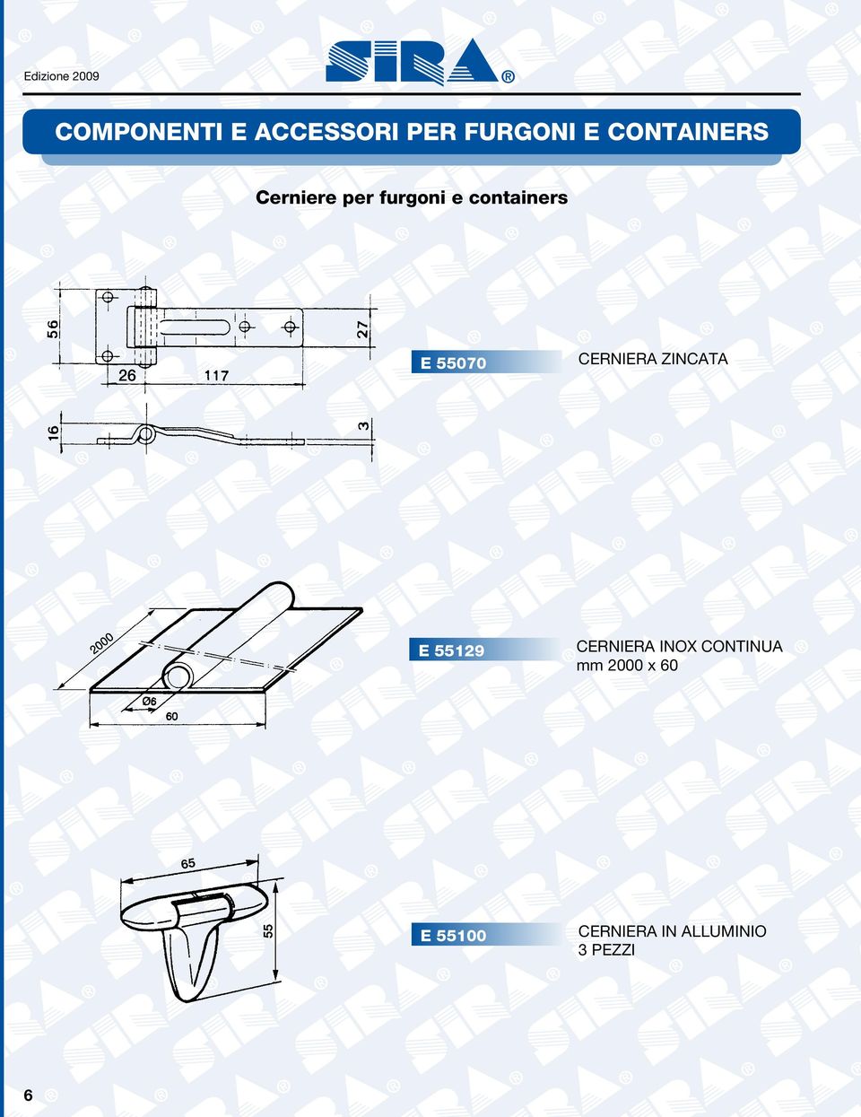 CERNIERA INOX CONTINUA mm 2000 x 60