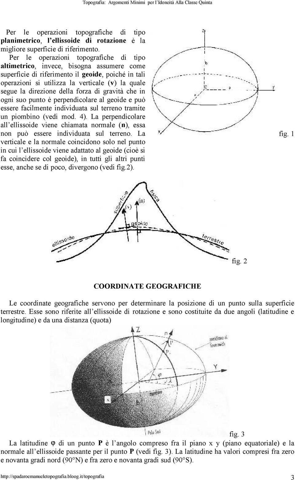 direzione della forza di gravità che in ogni suo punto è perpendicolare al geoide e può essere facilmente individuata sul terreno tramite un piombino (vedi mod. 4).