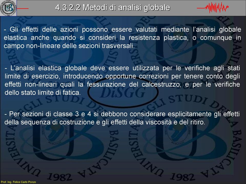 plastica, o comunque in campo non-lineare delle sezioni trasversali.