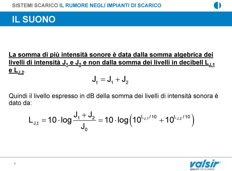 in decibell L J,1 e L J,2.