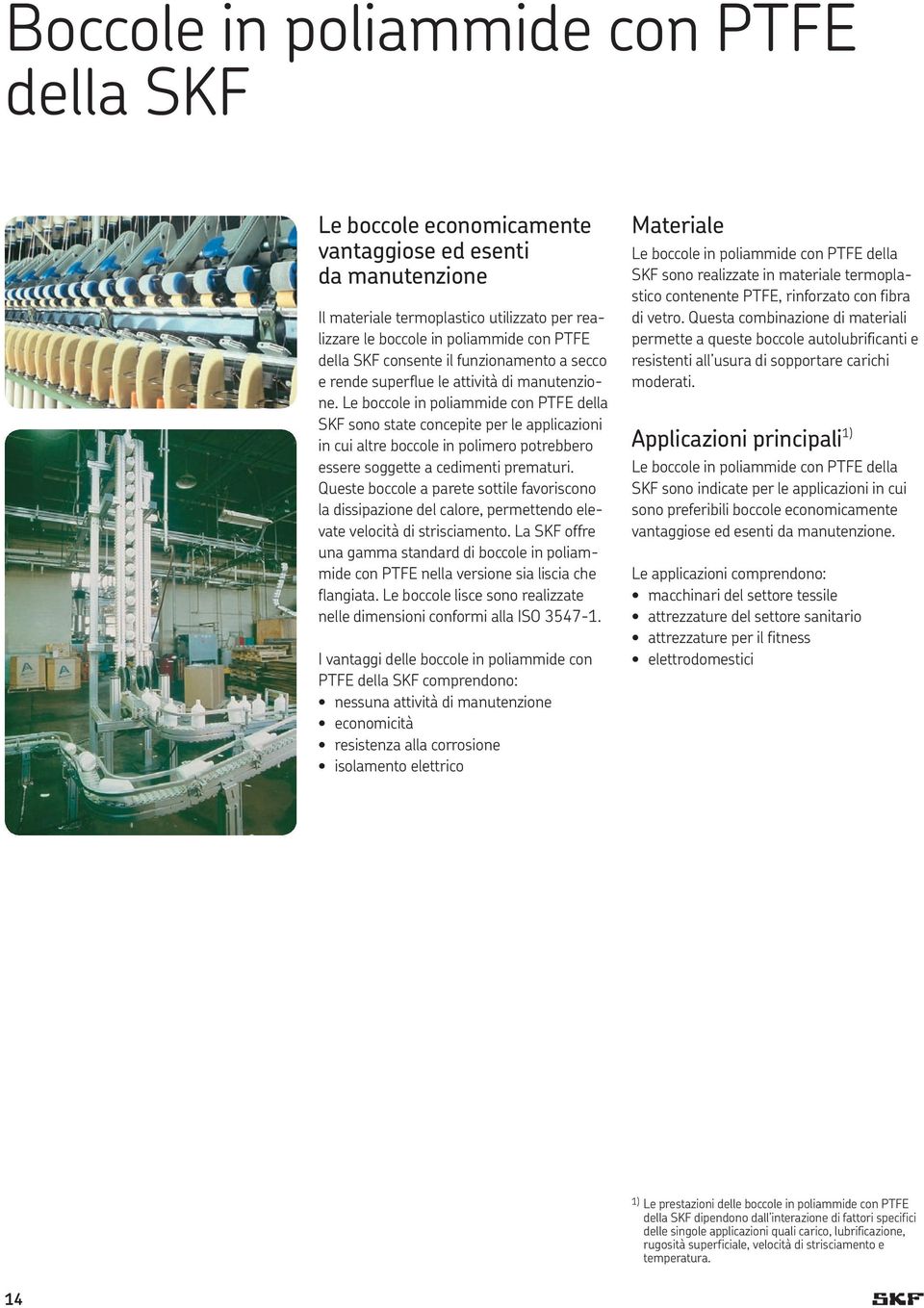 Le boccole in poliammide con PTFE della SKF sono state concepite per le applicazioni in cui altre boccole in polimero potrebbero essere soggette a cedimenti prematuri.