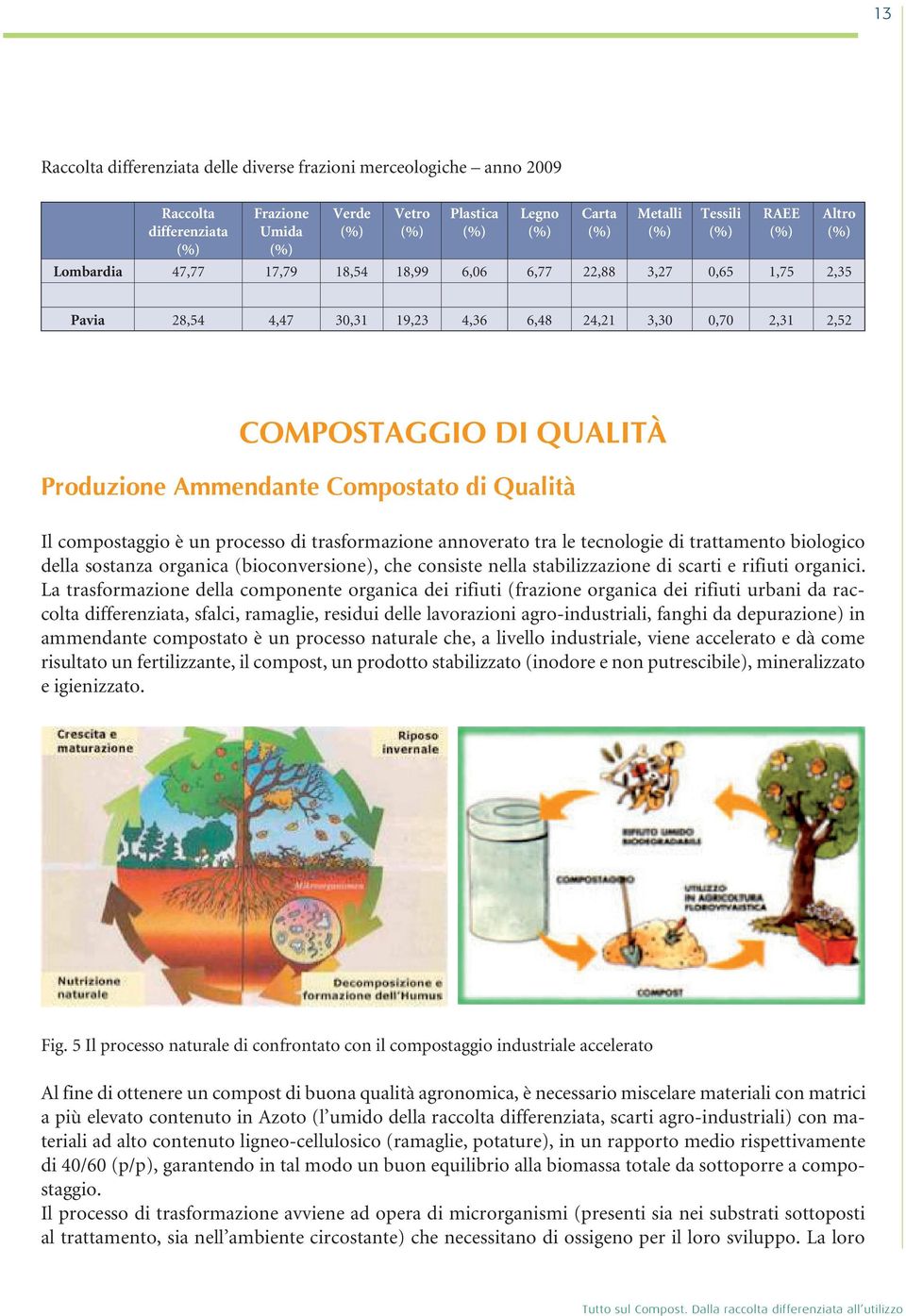 Compostato di Qualità Il compostaggio è un processo di trasformazione annoverato tra le tecnologie di trattamento biologico della sostanza organica (bioconversione), che consiste nella