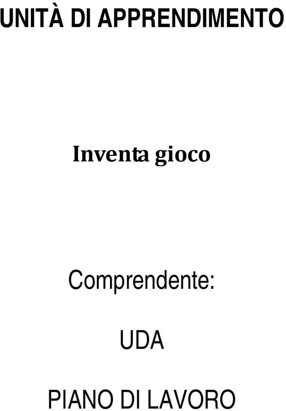 Inventa gioco