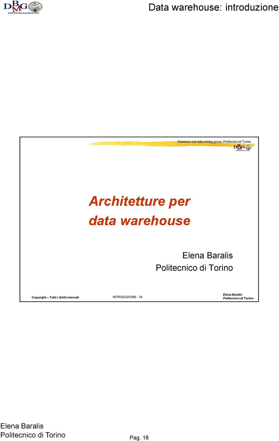 Architetture per data