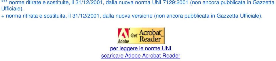 + norma ritirata e sostituita, il 31/12/2001, dalla nuova versione (non