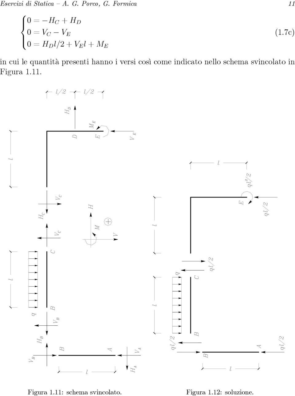 7c) 0=H D l/2+v E l + M E in cui le quantità presenti hanno i