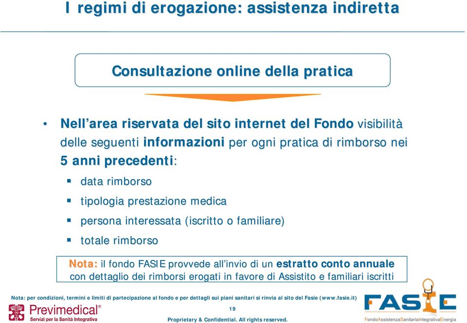 tipologia prestazione medica persona interessata (iscritto o familiare) totale rimborso Nota: il fondo FASIE provvede