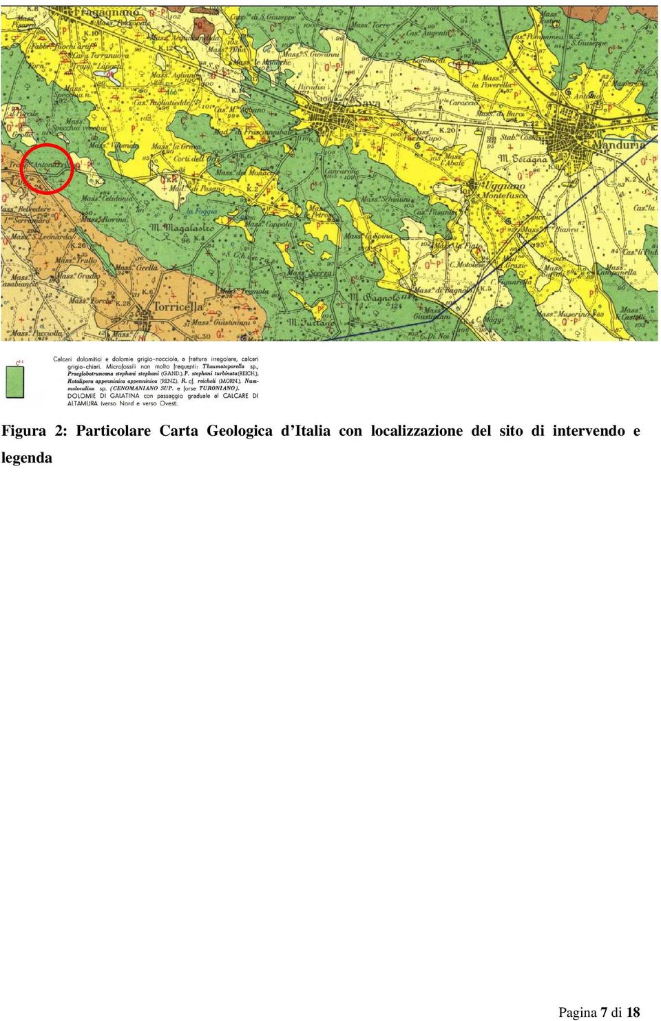 localizzazione del sito di