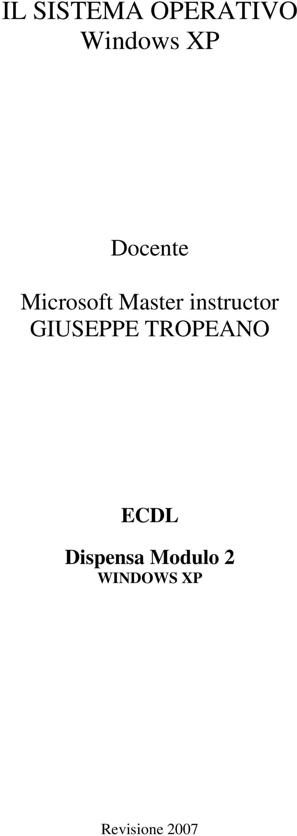 instructor GIUSEPPE TROPEANO ECDL