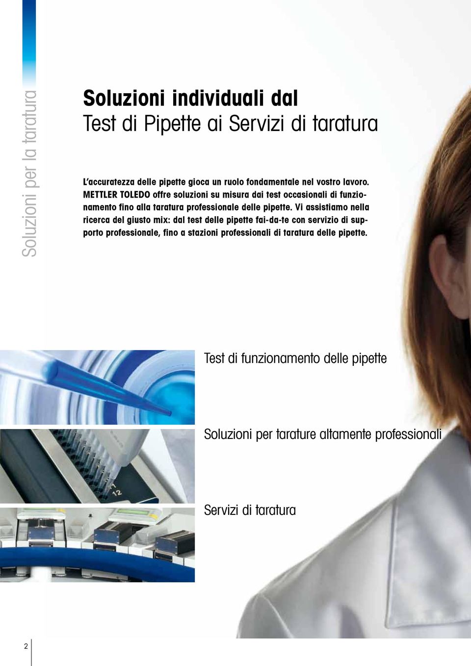 METTLER TOLEDO offre soluzioni su misura dai test occasionali di funzionamento fino alla taratura professionale delle pipette.