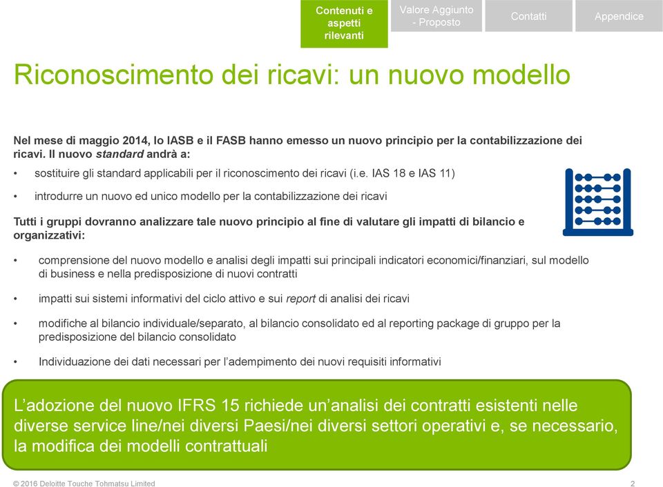 gli standard applicabili per