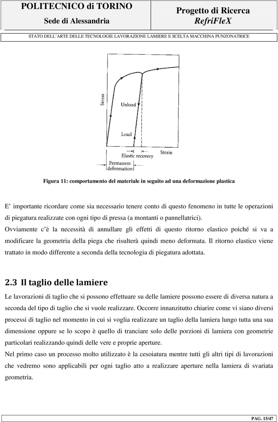 Ovviamente c è la necessità di annullare gli effetti di questo ritorno elastico poiché si va a modificare la geometria della piega che risulterà quindi meno deformata.