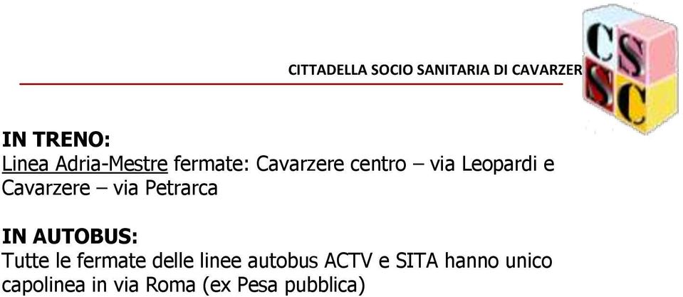 AUTOBUS: Tutte le fermate delle linee autobus ACTV