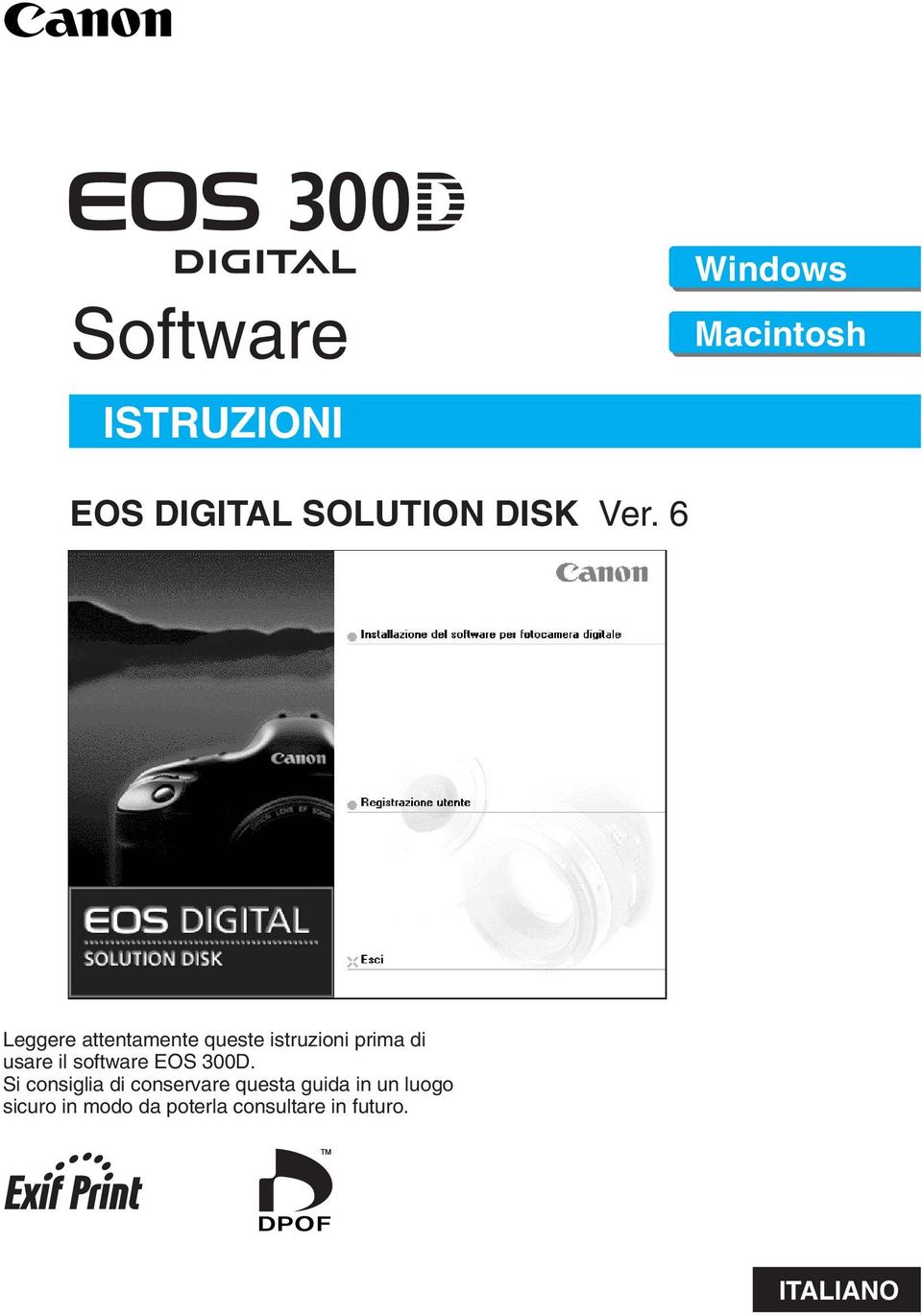 software EOS 300D.