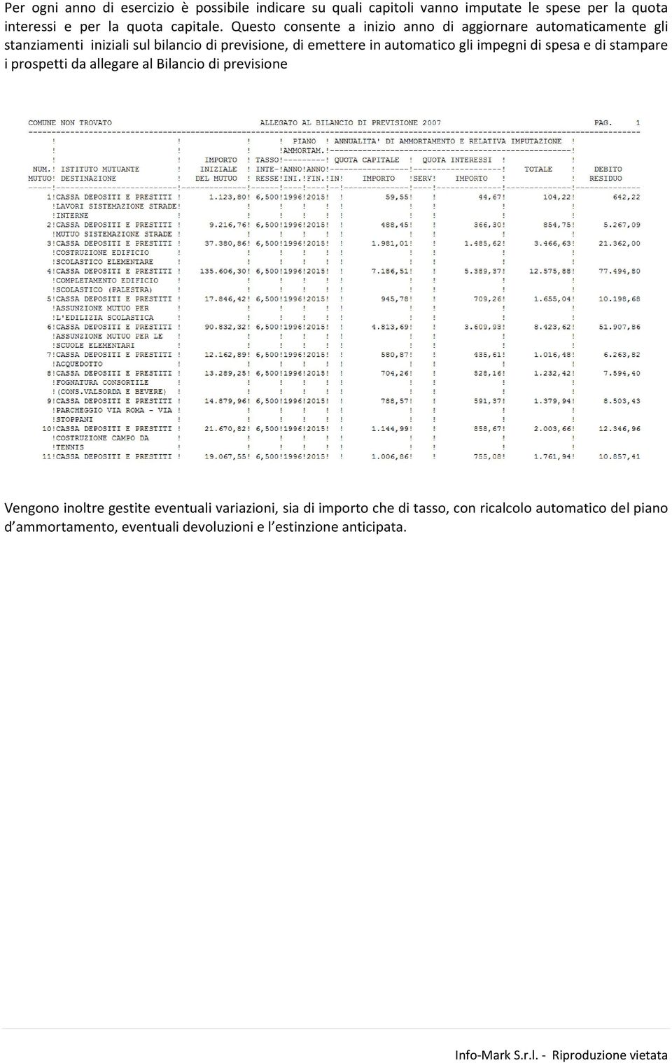 Questo consente a inizio anno di aggiornare automaticamente gli stanziamenti iniziali sul bilancio di previsione, di emettere in