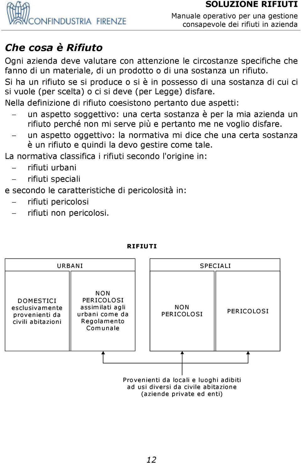 Nella definizione di rifiuto coesistono pertanto due aspetti: un aspetto soggettivo: una certa sostanza è per la mia azienda un rifiuto perché non mi serve più e pertanto me ne voglio disfare.