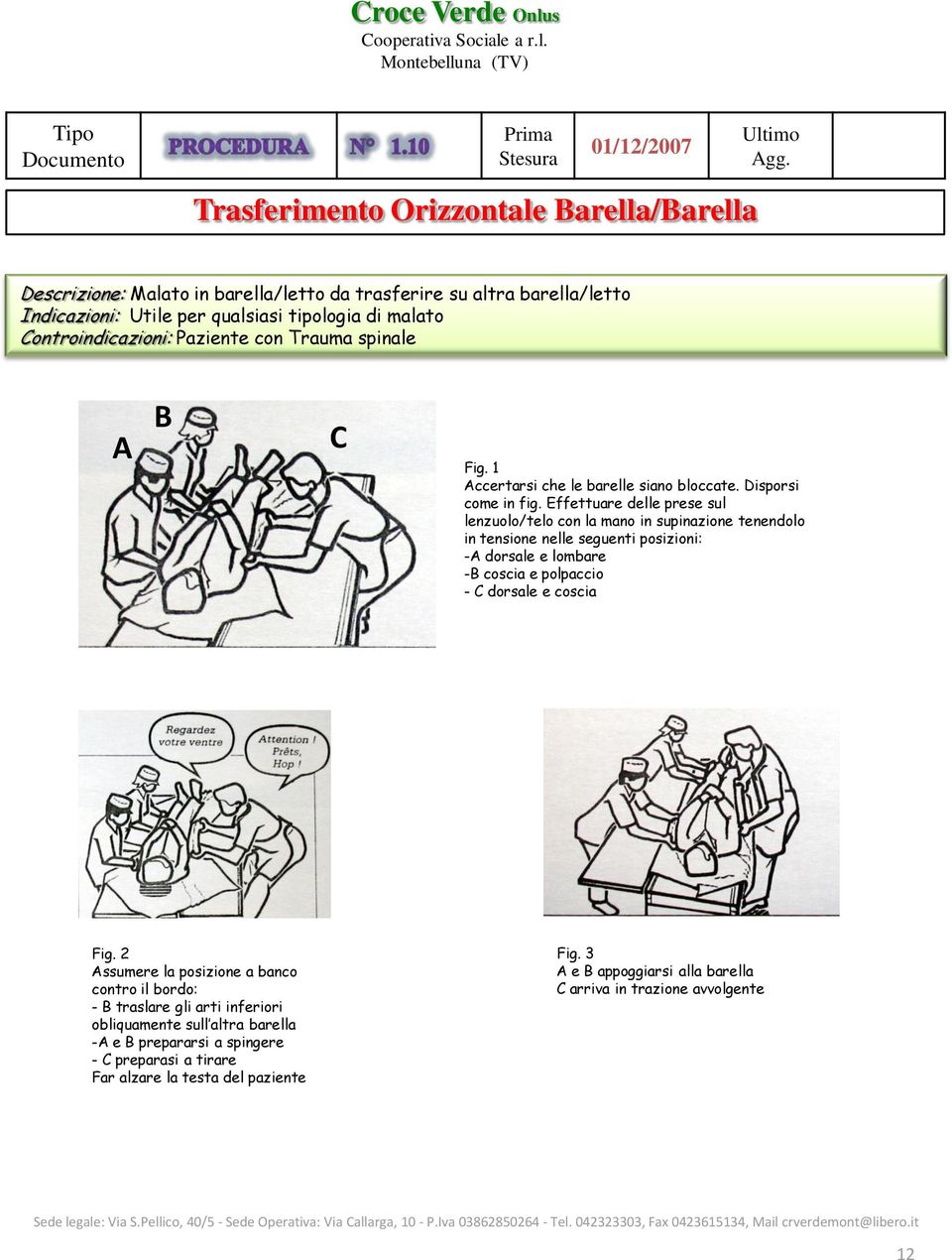 Effettuare delle prese sul lenzuolo/telo con la mano in supinazione tenendolo in tensione nelle seguenti posizioni: -A dorsale e lombare -B coscia e polpaccio - C dorsale e coscia