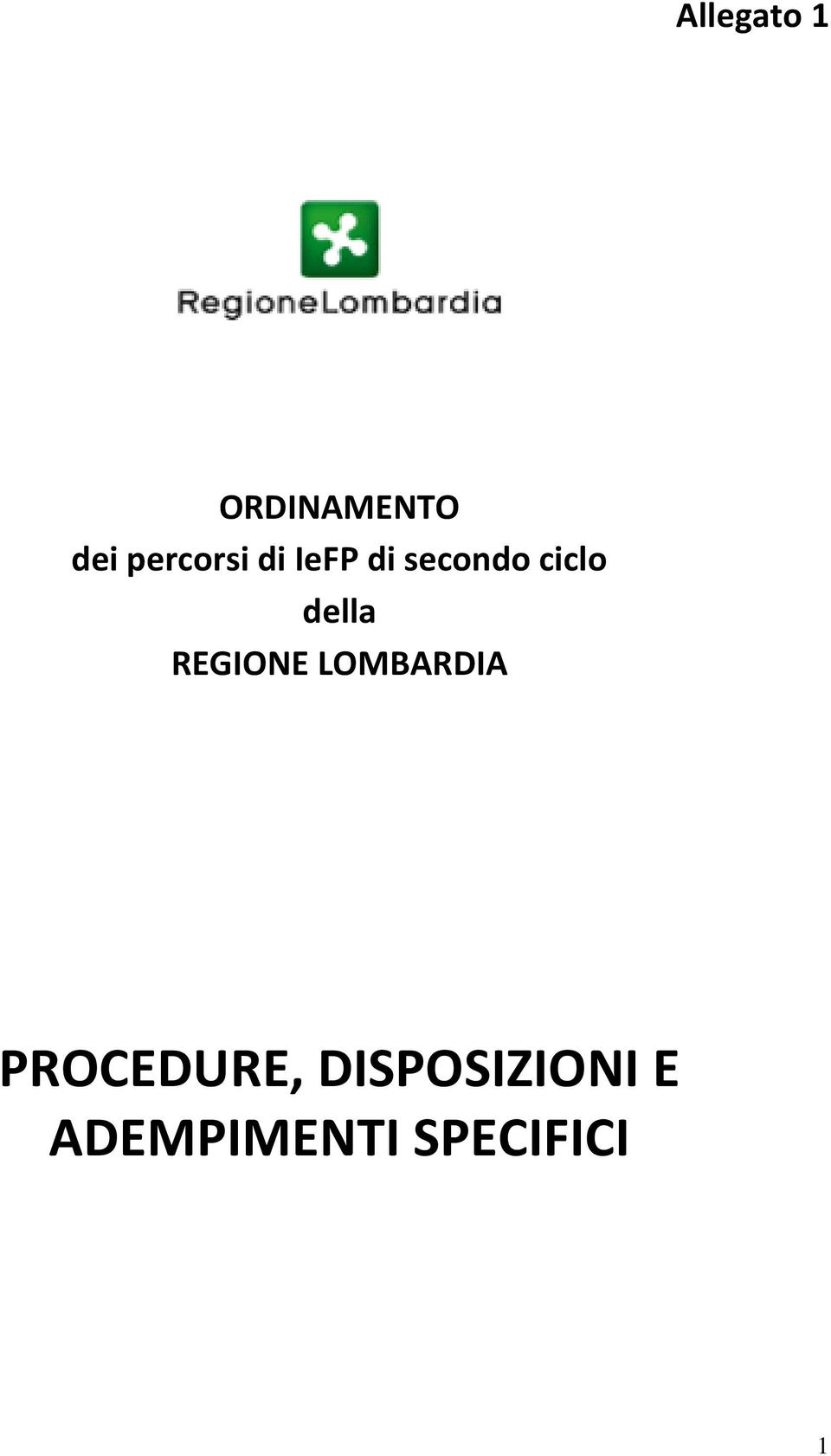 della REGIONE LOMBARDIA