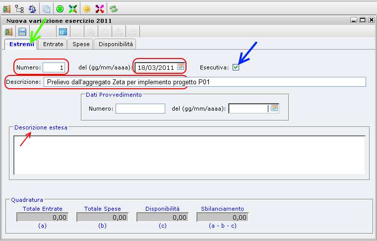 Ricordiamo che è possibile apportare variazioni al programma annuale, solo dopo averne registrato l'approvazione utilizzando l'icona della funzione Previsione --> Compilazione previsione.