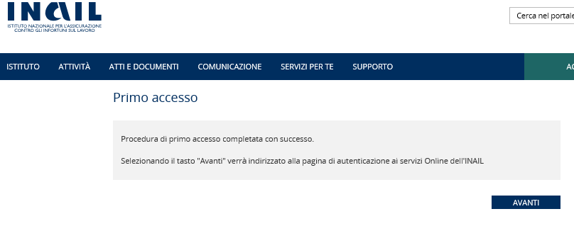 2.6. Completamento attivazione Messaggio di attivazione Selezionato il collegamento ricevuto con la mail di conferma registrazione, viene visualizzato il messaggio di avvenuta "Attivazione" della