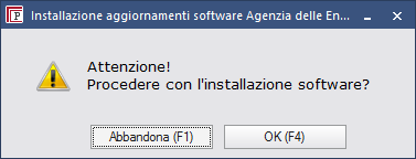 2016) e premere il tasto [Installa software (Invio)] Figura 4 Premere [OK (F4)] per procedere con l installazione Figura 5 3 la voce di menù Download e installazione software