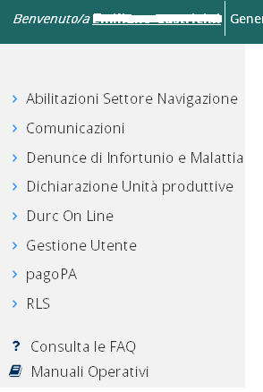 13 Selezionato il ruolo di Datore di lavoro viene proposto il messaggio sotto riportato, al quale dovrà obbligatoriamente essere apposto il flag di avvenuta presa visione, a seguito della quale il