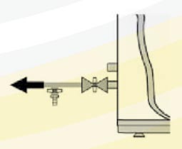 INSTALLAZIONE Il circuito primario contiene una valvola di sicurezza (6 bar). Nel circuito secondario è presente una valvola di sicurezza (3 bar) che protegge lo scambiatore di calore.
