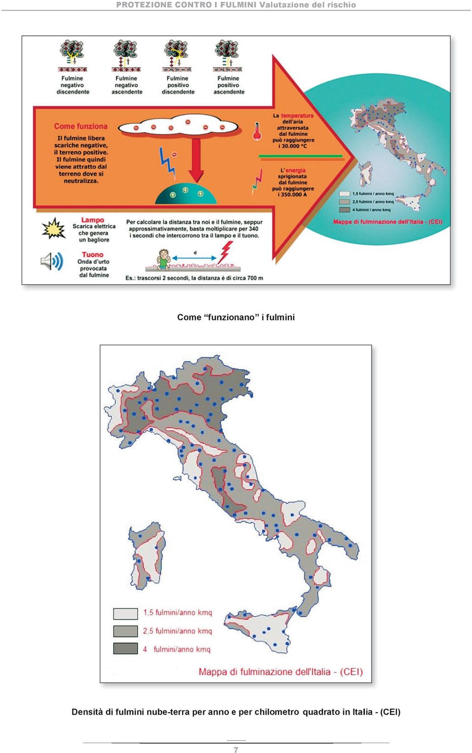 Densità di fulminii nube-terra per anno e