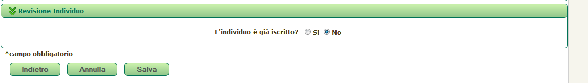 anagrafe (se presente), la modalità con cui era stato effettuato il censimento, l indirizzo in cui l individuo è stato censito e il comune di eliminazione.