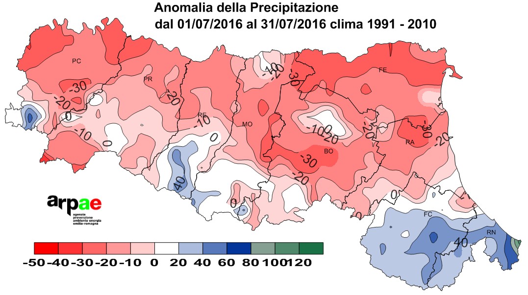 PRECIPITAZIONI CUMULATE NEL