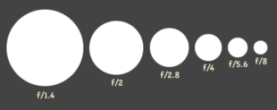 Scala dei diaframmi: 1,4 2 2,8 4 5,6 8 11 16 22 32 I valori N della scala o f-number indicano il rapporto tra lunghezza focale f di un obiettivo ed il diametro della pupilla di entrata dell'ottica