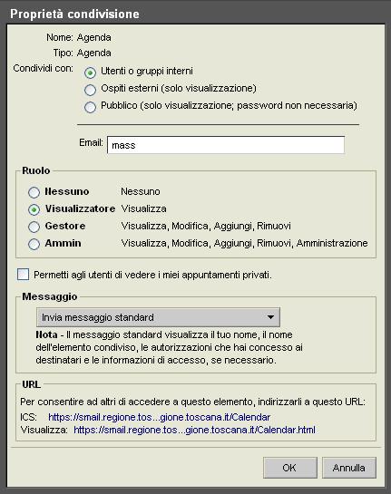 Autorizzazione all'accesso di un agenda condivisa Se si riceve una e-mail di autorizzazione all'accesso di una agenda, è possibile accettare o