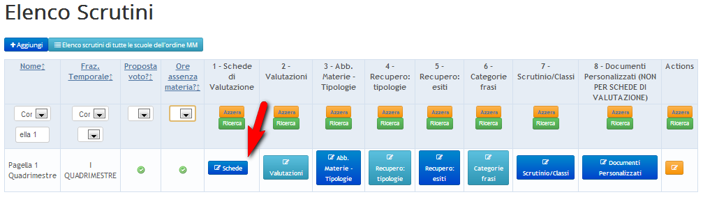 La terza colonna, infine, denominata Spiegazione offre degli utili consigli su come personalizzare al meglio la scheda di valutazione; si consiglia di tenere presenti tali consigli sempre durante la