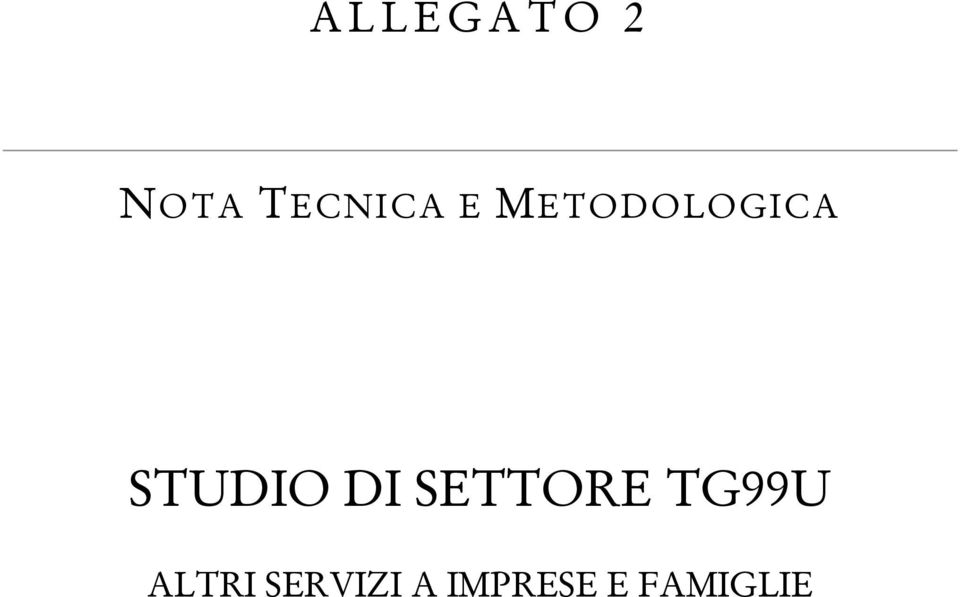 SETTORE TG99U ALTRI