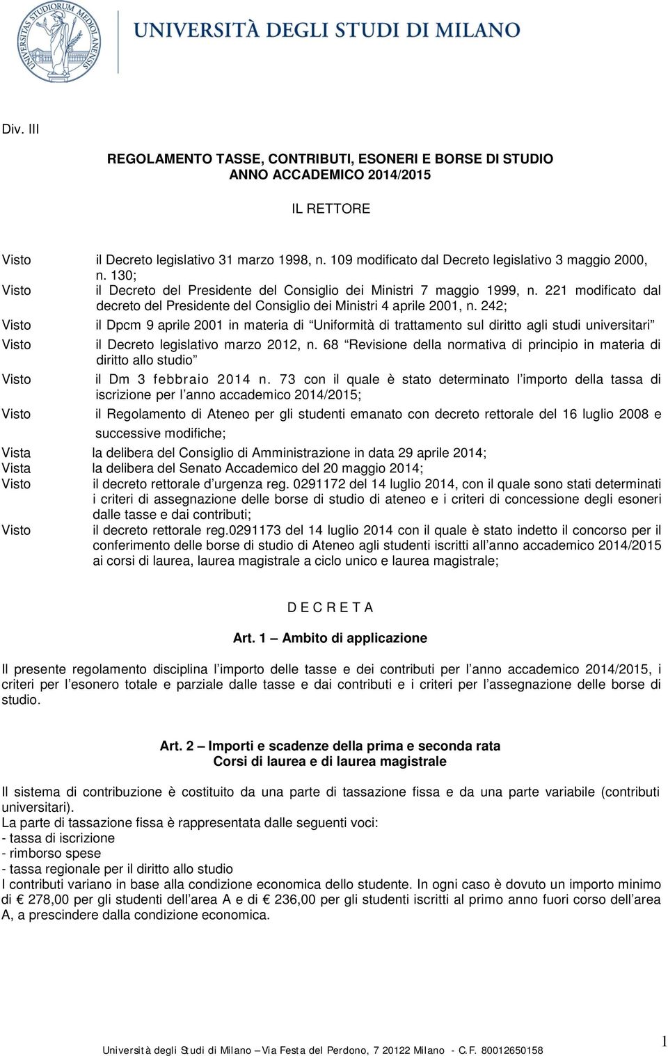 221 modificato dal decreto del Presidente del Consiglio dei Ministri 4 aprile 2001, n.