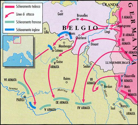 Le date della Grande guerra 1914 I francesi contrattaccarono e respinsero i tedeschi dopo durissime battaglie sul fiume Marna.